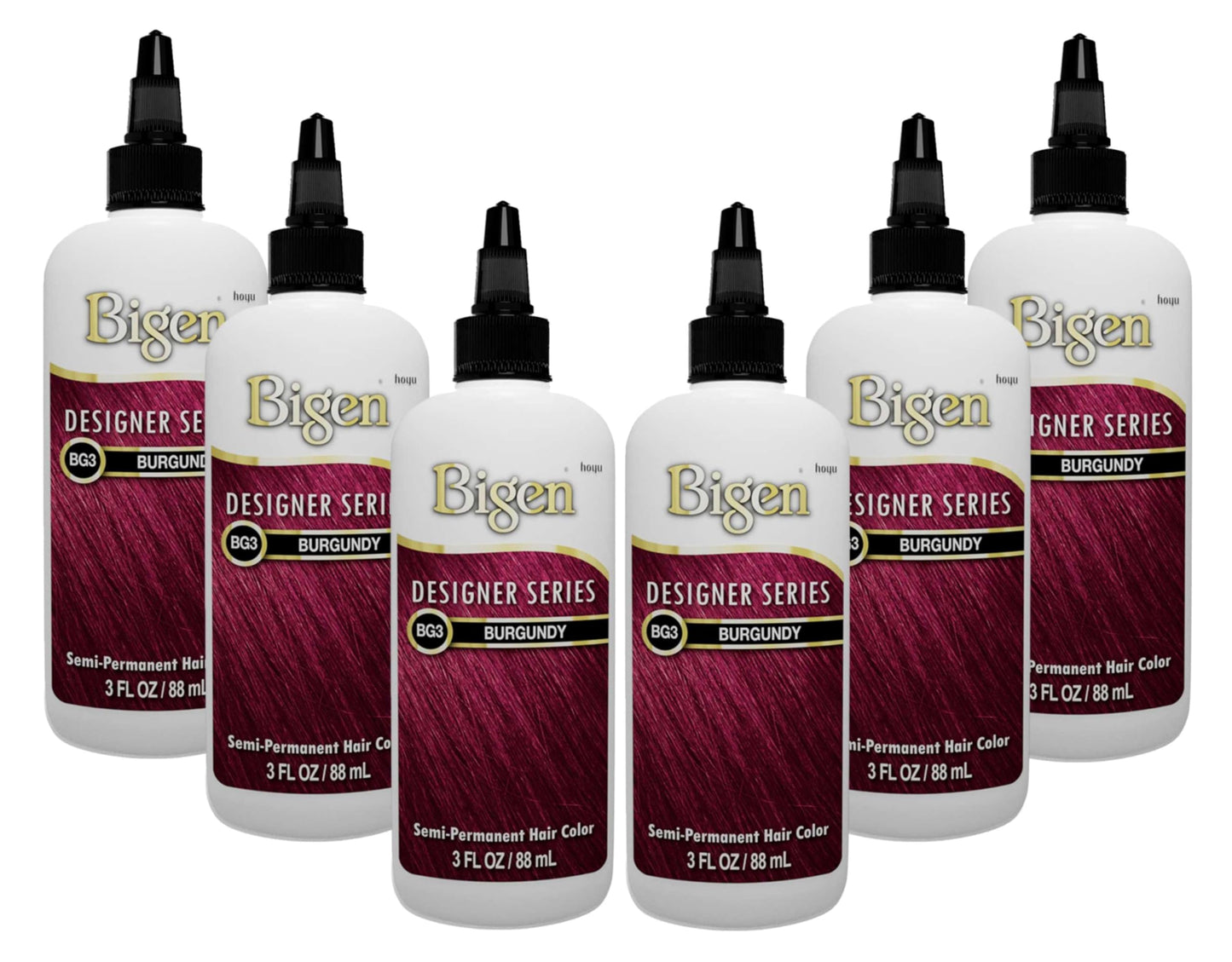 Bigen Semi-Permanent Haircolor #Bg3 Burgundy 3 Ounce (88ml) (6 Pack) Beauty & Personal Care Bigen