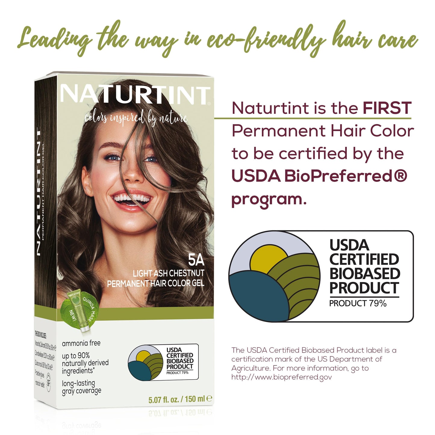 Naturtint 5A Light Ash Chestnut Permanent Hair Color (Pack of 1), Ammonia Free, Vegan, Cruelty Free, up to 100% Gray Coverage, Long Lasting Results Beauty & Personal Care Naturtint