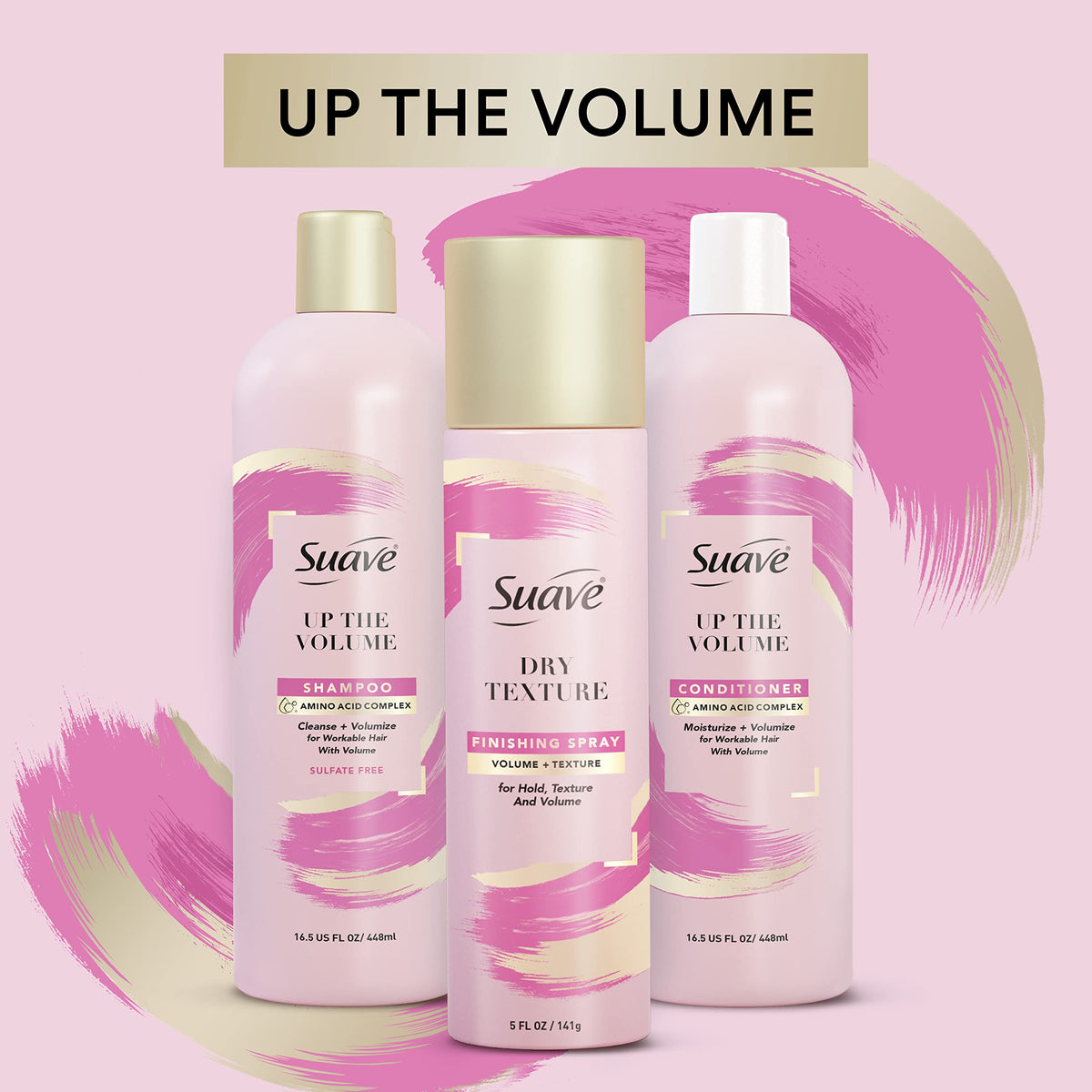 Suave Pink Up The Volume Dry Texturizing Spray Hair Texturizer For Volumized Hair Finishing Spray Enhances Volume 5oz Beauty & Personal Care Suave
