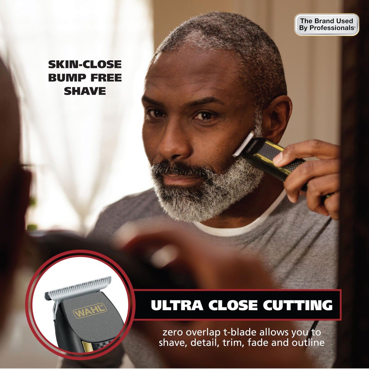 Wahl Edge Pro Bump Free Corded Beard Trimmer for Men Touch Up Trimmer & Grooming Detailer Kit - Perfect for Edging Beards, Mustaches, Hair, & Stubble Beauty and Personal Care Wahl