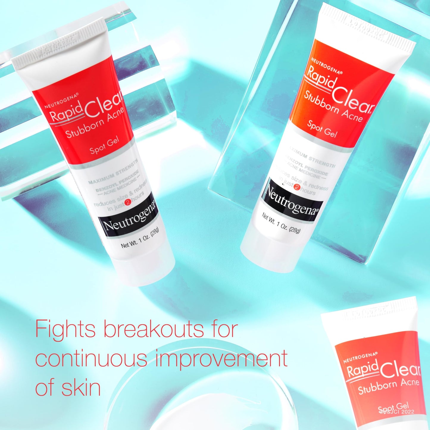 Neutrogena Rapid Clear Stubborn Acne Spot Treatment Gel with Maximum Strength 10% Benzoyl Peroxide Acne Treatment Medication, Pimple Cream for Acne Beauty & Personal Care Neutrogena