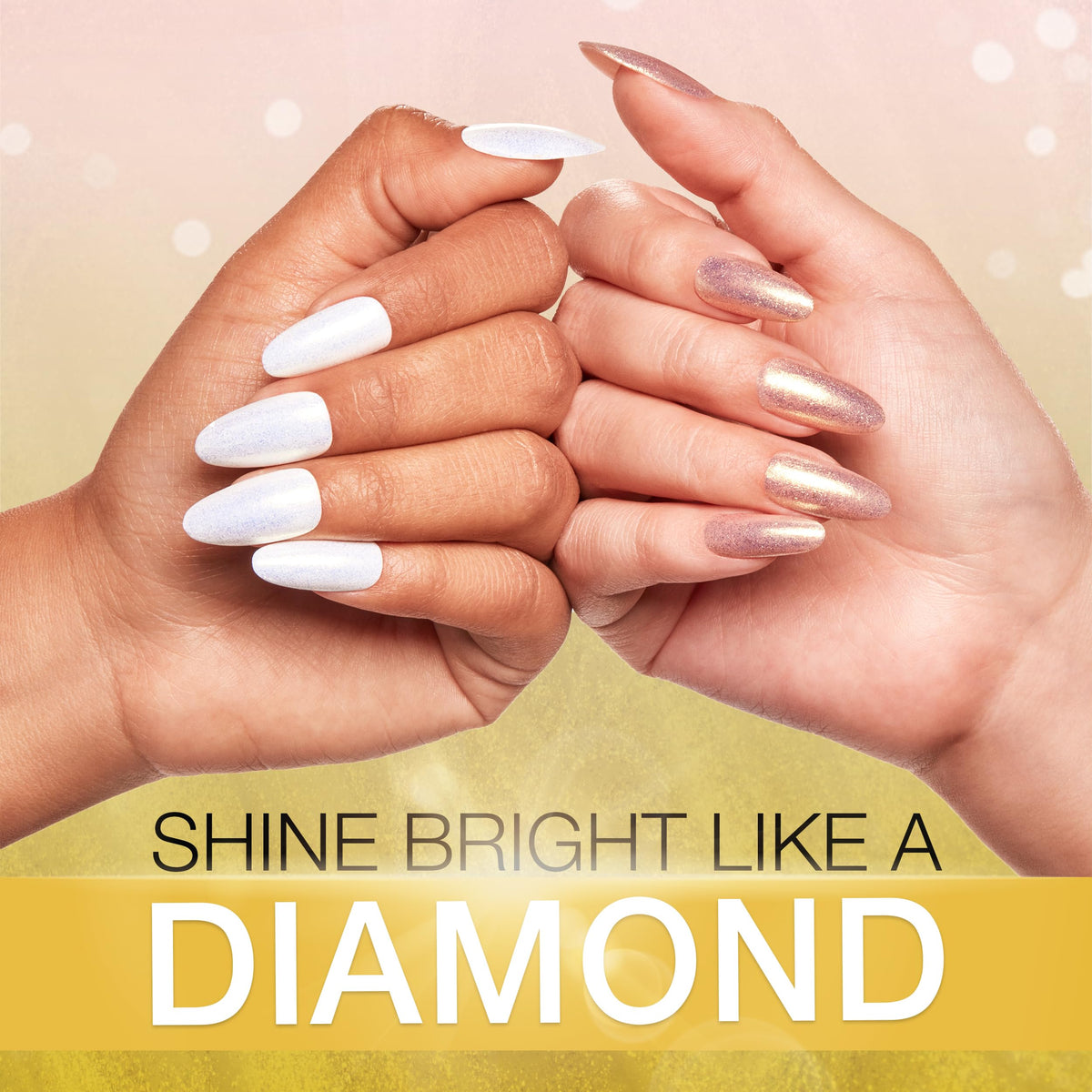 Seche FX Diamond Effect Dry Fast Top Coat Nail Polish - Gold Glitter Finish with Instant Gel-Like Gloss, Fast-Drying Long-Lasting Chip-Resistant