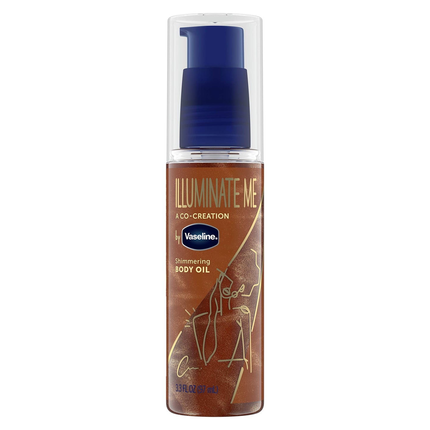 Vaseline Illuminate Me Shimmering Body Oil Created for Melanin Rich Skin, Illuminates Skin with Finishing Touch of Shimmer for Glowing Skin 3.3 oz Beauty & Personal Care Vaseline