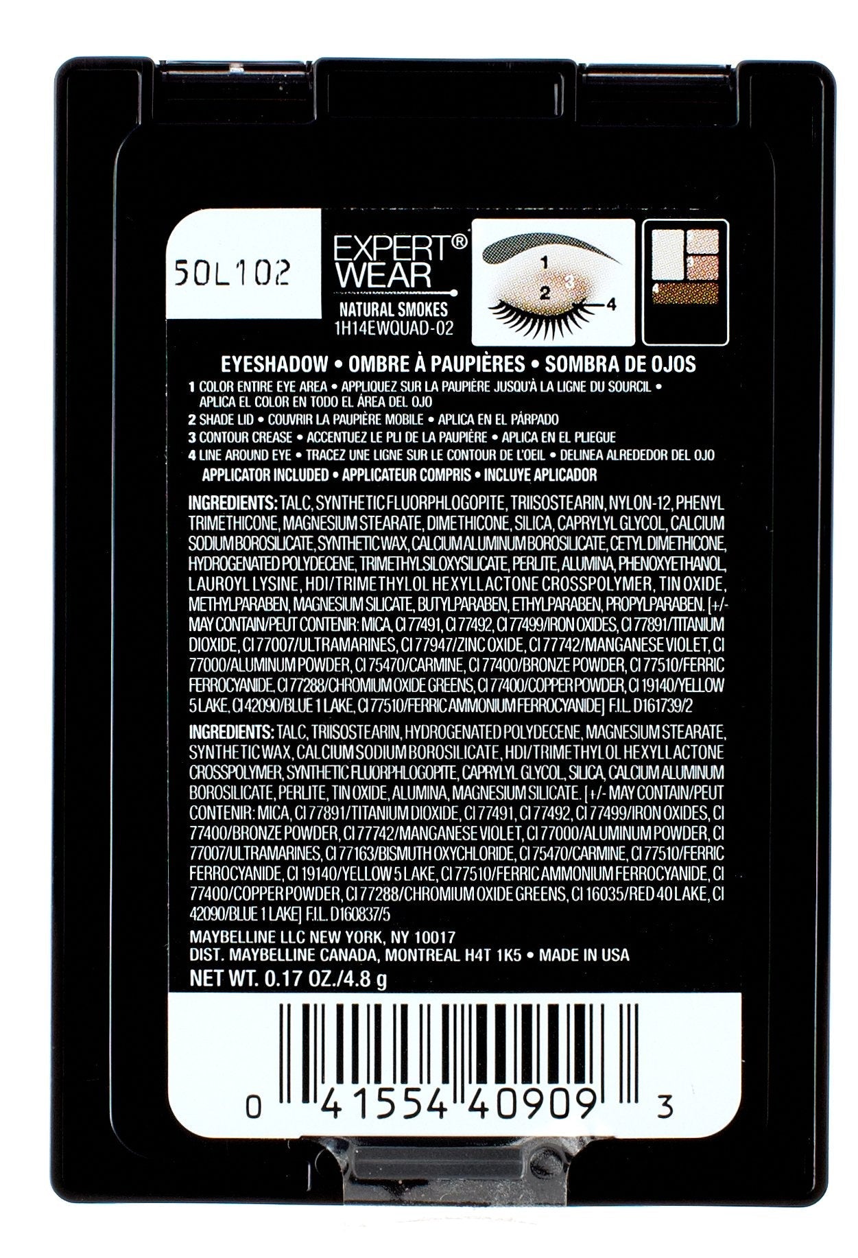 Maybelline Expert Wear Eyeshadow Quads, Natural Smokes, 0.17 oz. Beauty & Personal Care MAYBELLINE