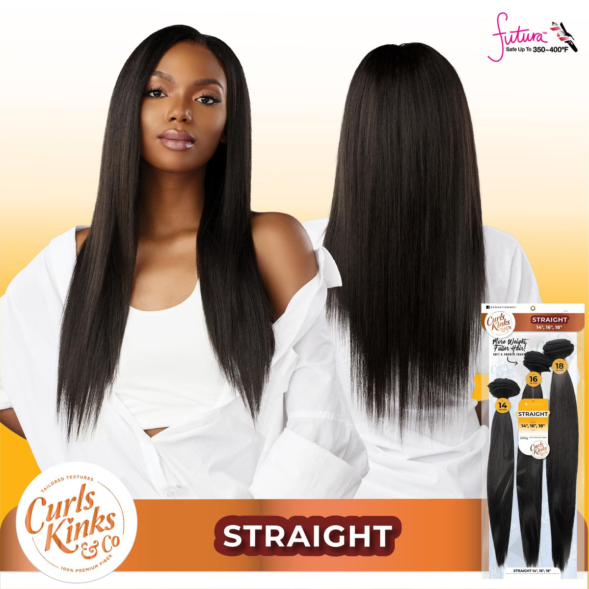 Sensationnel CKCO Synthetic Bundle-Straight,18 20 22 inch, APPLERED