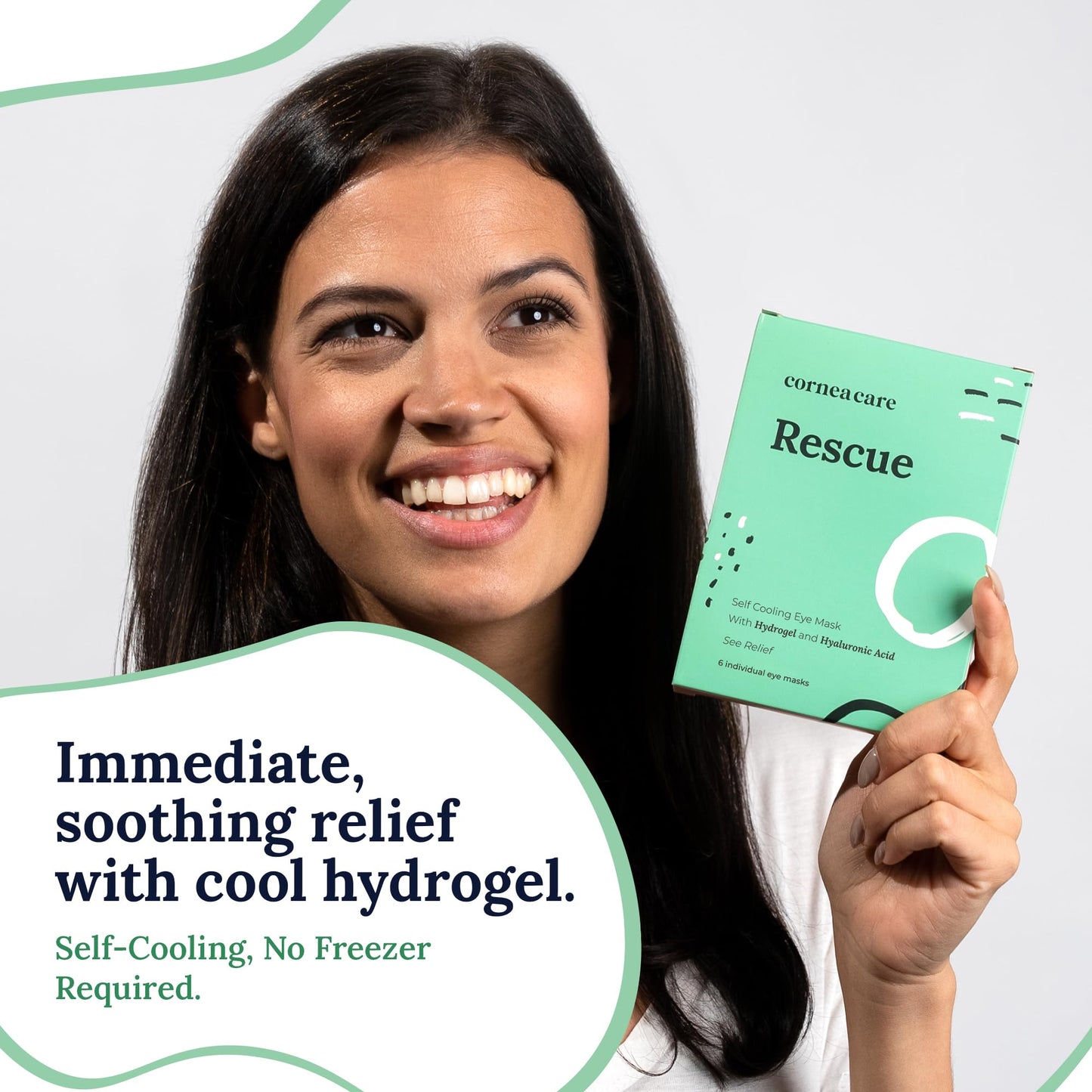 CorneaCare Rescue: Hydrogel Self Cooling Compress | Cold Eye Masks for Puffy Eyes | Self Cooling Eye Compress for Fast Relief | Travel Ready | 12 Beauty & Personal Care CorneaCare