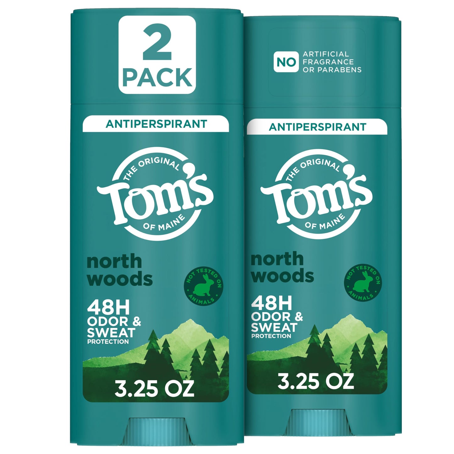 Tom’s of Maine North Woods Antiperspirant for Men and Women, No Artificial Fragrances, Dyes, or Preservatives, Baking Soda Free, 48-Hour Odor Beauty and Personal Care Tom's of Maine