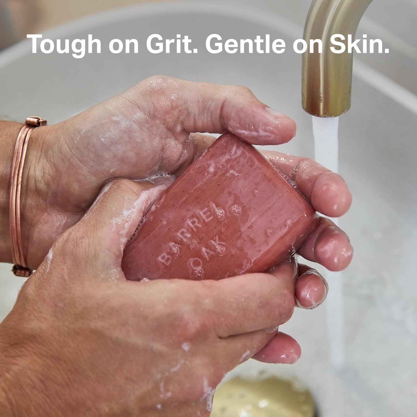 Barrel & Oak Exfoliating Bar Soap for Men, Kaolin Clay with Red Clay, Walnut Shell Powder, Olive Stone, and Essential Oils, Long-Lasting Bar Soap Beauty & Personal Care Barrel & Oak