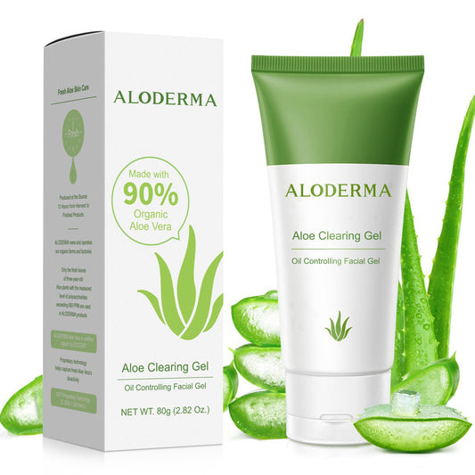 Aloderma Aloe Clearing Gel for Clear Complexion with 90% Organic AloeVera - Moisturizing, Oil Controlling Facial Lotion with Allantoin, Wintergreen Beauty & Personal Care Aloderma