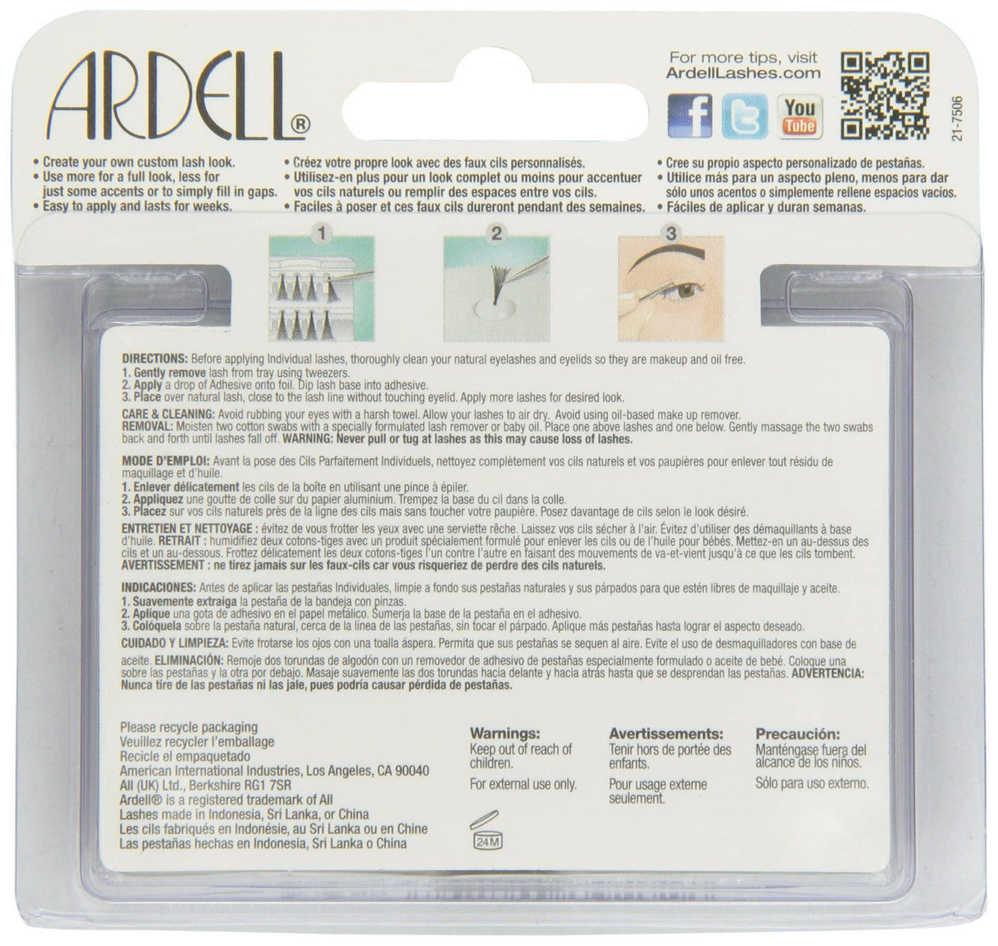 Ardell Duralash Naturals Individual Lashes - Short, 56-Count (Pack of 4) Beauty & Personal Care Ardell