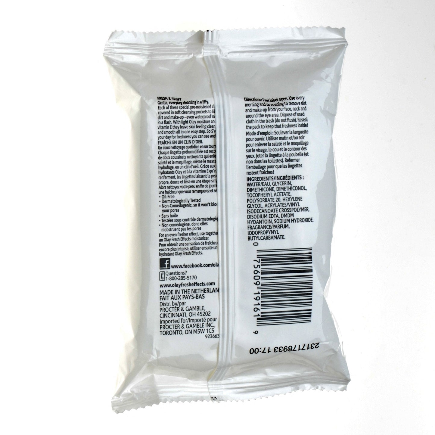 Olay Fresh Effects S'wipe Out! Refreshing Make-Up Removal Cloths, 20-Count Beauty & Personal Care Olay