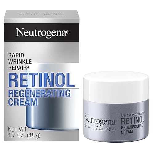 Neutrogena Rapid Wrinkle Repair Retinol Regenerating Face Cream & Hyaluronic Acid Anti Wrinkle Face Moisturizer, Neck Cream, with Hyaluronic Acid Beauty & Personal Care Neutrogena