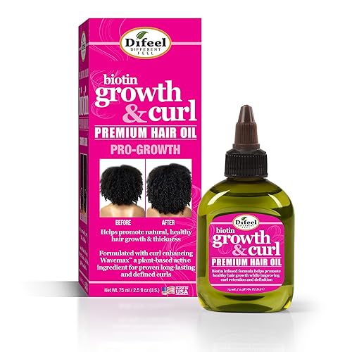 Difeel Biotin Growth & Curl Premium Hair Oil 2.5 oz. Beauty & Personal Care Difeel