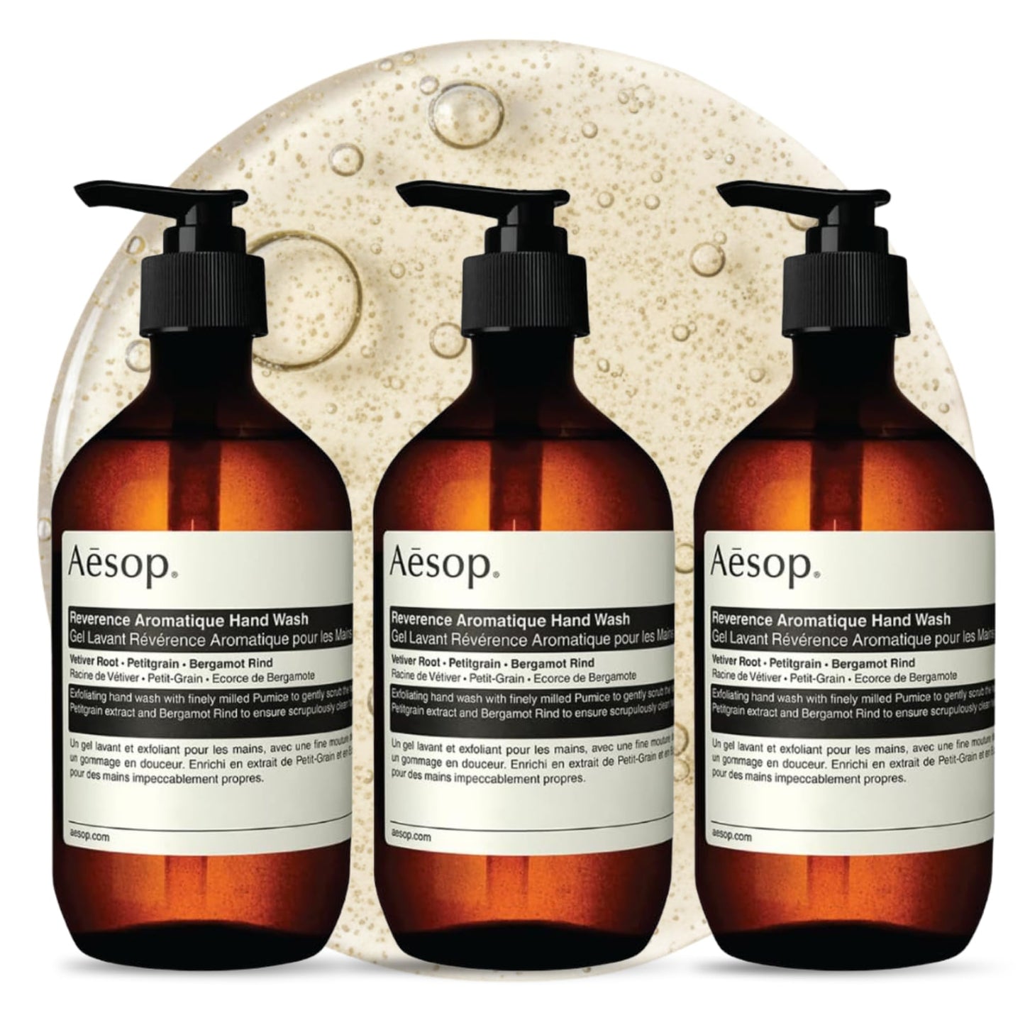 Aesop Reverence Aromatique Hand Wash Refill | Cleanse and Exfoliate the Hands | With Botanical Extracts And Finely Milled Pumice | 16.9 oz (Pack of 3) Beauty and Personal Care Aesop Default Title