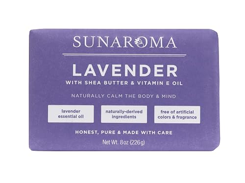 Sunaroma Lavender W/Shea Butter & Vitamin E Oil Soap (Pack of 1) Beauty & Personal Care SUNAROMA