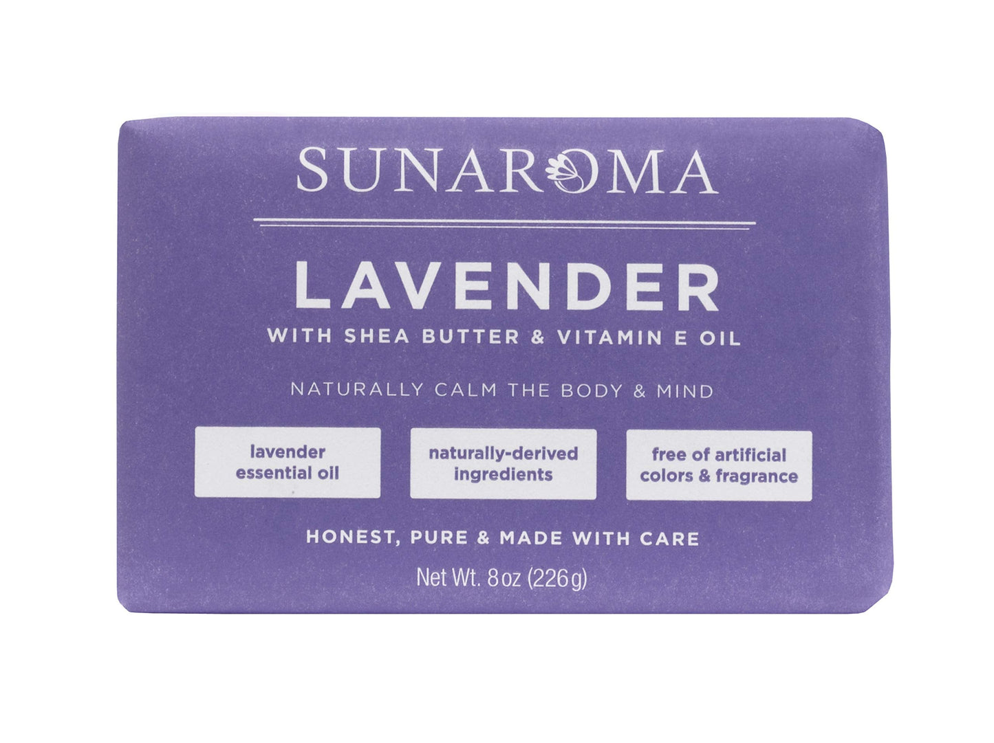 Sunaroma Lavender W/Shea Butter & Vitamin E Oil Soap (Pack of 1) Beauty & Personal Care SUNAROMA