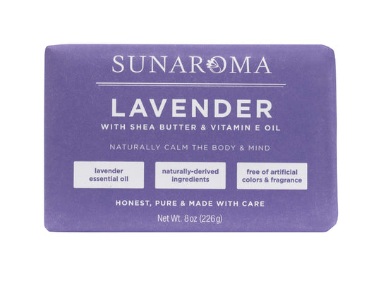 Sunaroma Lavender W/Shea Butter & Vitamin E Oil Soap (Pack of 1) Beauty & Personal Care SUNAROMA