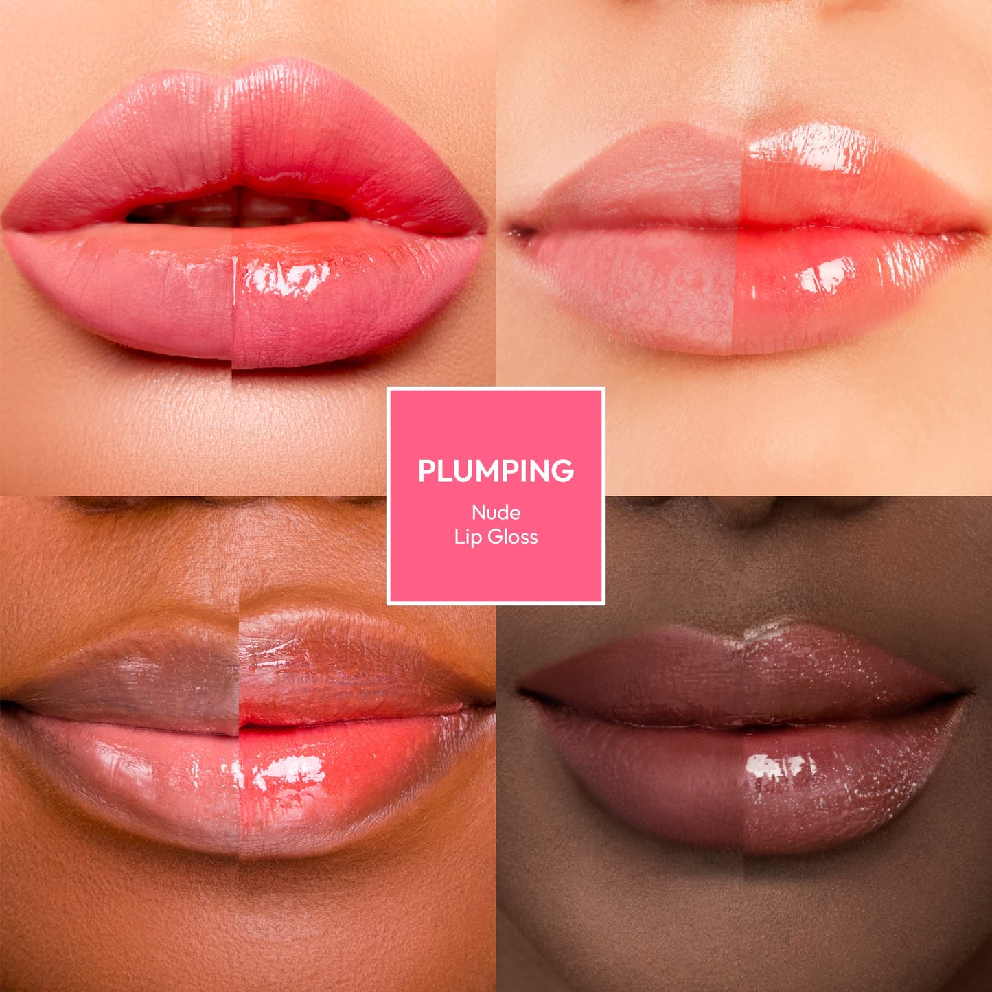 Ruby Kisses Hyaluronic Lip Gloss, High-Shine Volumizing Plumping Hydrating Beauty & Personal Care Ruby Kisses