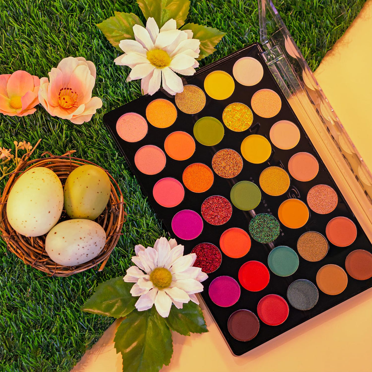 Profusion Cosmetics Marigold 35 Shade Eyeshadow Palette - Multicolor Blendable Natural Shades in Matte, Shimmer, and Glitter Finishes, Long-Wear… Beauty & Personal Care Profusion Cosmetics