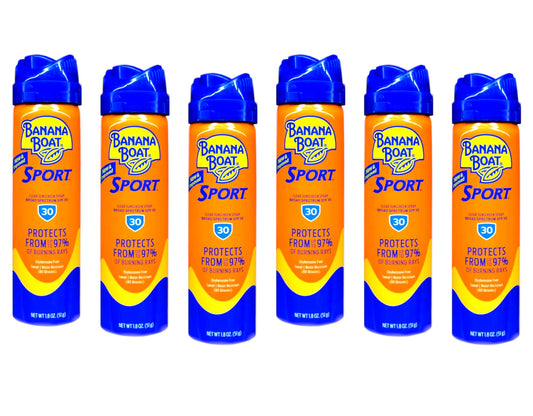 Banana Boat Continuous Spf#30 Sport 1.8 Ounce Cool Zone (6 Pieces) (53ml) Beauty & Personal Care Banana Boat