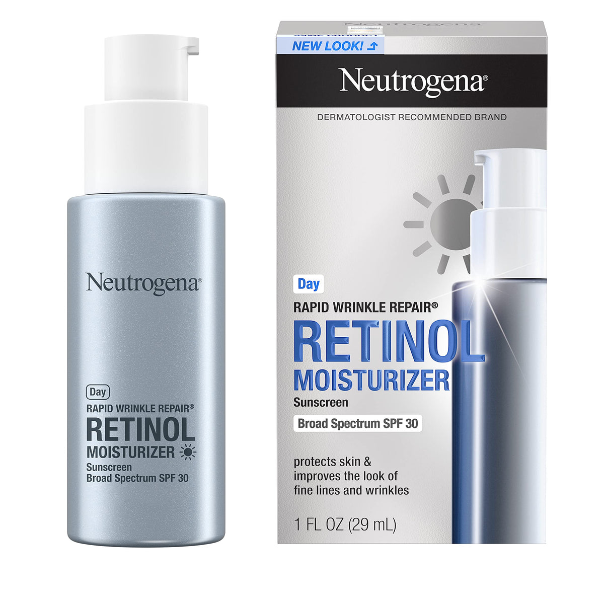 Neutrogena Rapid Wrinkle Repair Retinol Anti-Wrinkle Moisturizer with SPF 30 Sunscreen, Daily Anti-Wrinkle Face & Neck Retinol Cream with Hyaluronic Beauty & Personal Care Neutrogena