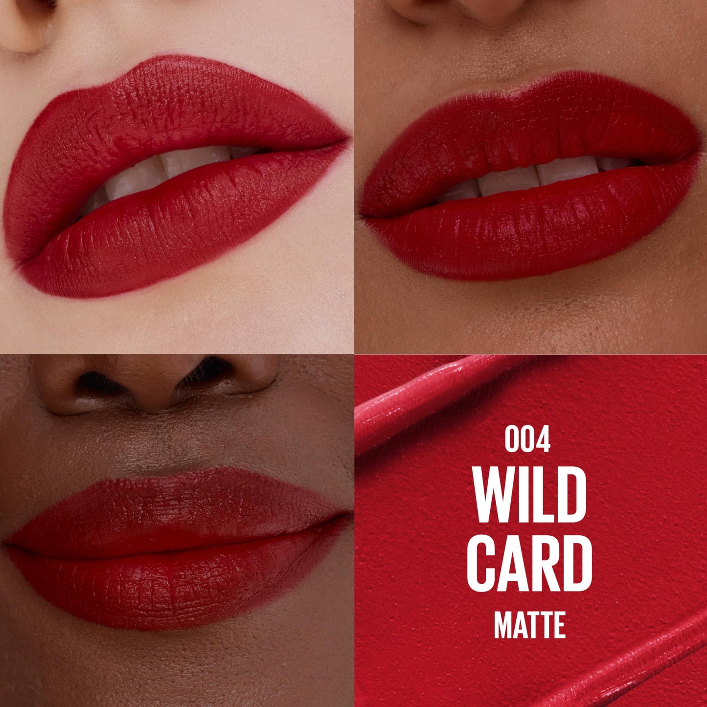 MAYBELLINE Serum Lipstick, Hydrating Lip Makeup with 8HRs of Lip Plumping Moisture with Hyaluronic Acid + Oil Blend, Wild Card (Midtone Red Matte) Beauty & Personal Care MAYBELLINE