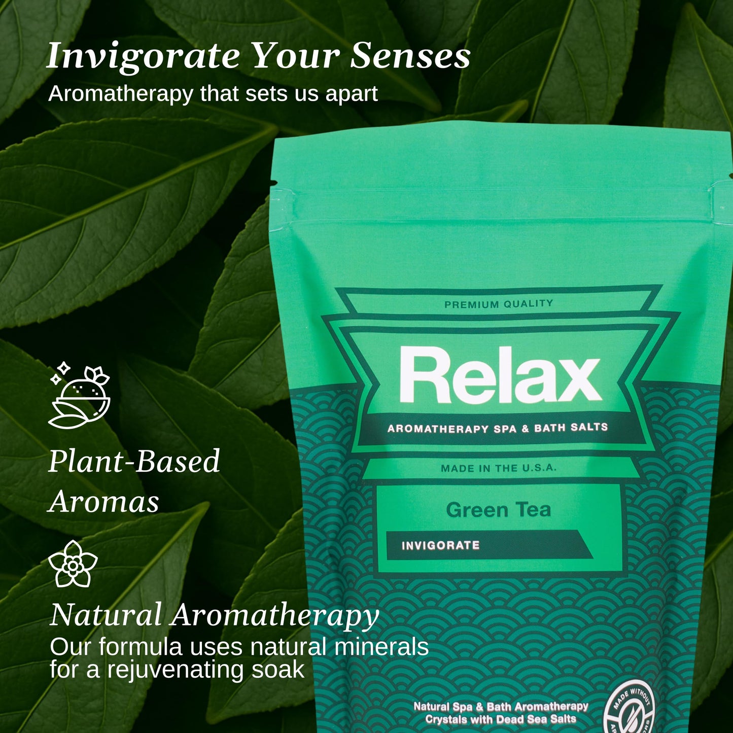 Relax Spa & Bath Aromatherapy Bath Salts for Hot Tub, Bath, or Spa, 2LB Bag Infused with Magnesium, Bath Salt for Soaking, Green Tea Scent Beauty and Personal Care Relax Spa & Bath