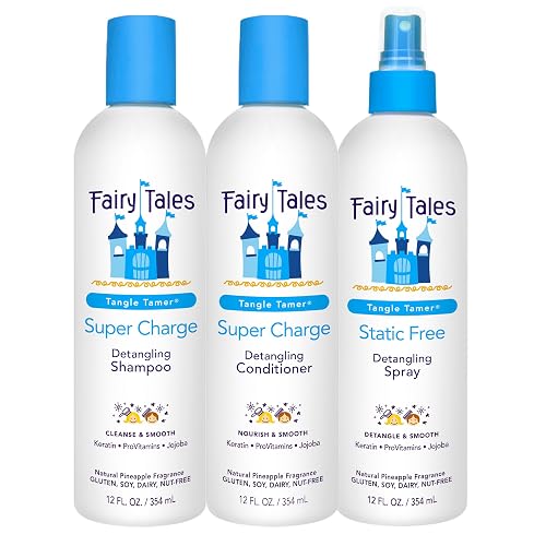 Fairy Tales Tangle Tamer Detangling Shampoo and Conditioner for Kids plus Detangling Spray - Ultra Moisturizing and Anti Frizz Protection - Paraben Beauty & Personal Care Fairy Tales