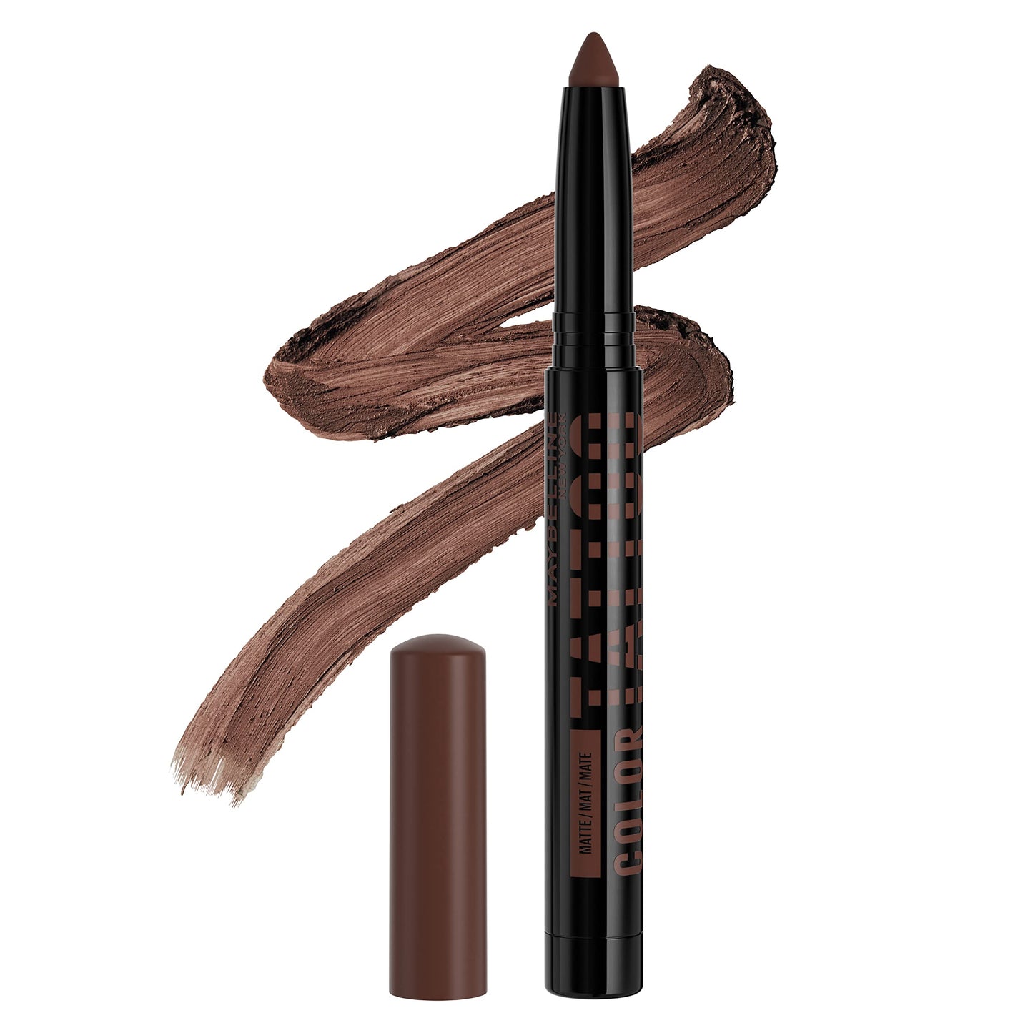 MAYBELLINE Color Tattoo Longwear Multi-Use Eye Shadow Stix, Eye Makeup, I am Determined (Dark Brown Matte) Beauty & Personal Care MAYBELLINE