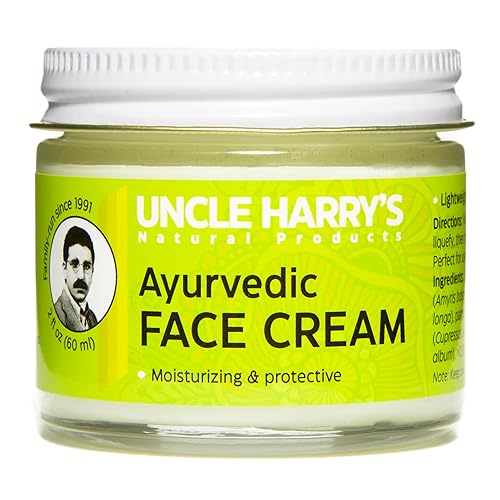 Uncle Harry's Natural Products Ayurvedic Face Cream with Jojoba Esters and Pure Essential Oils of Turmeric, Sandalwood, Palmarosa, and Cypress - Beauty & Personal Care Uncle Harry's Natural Products