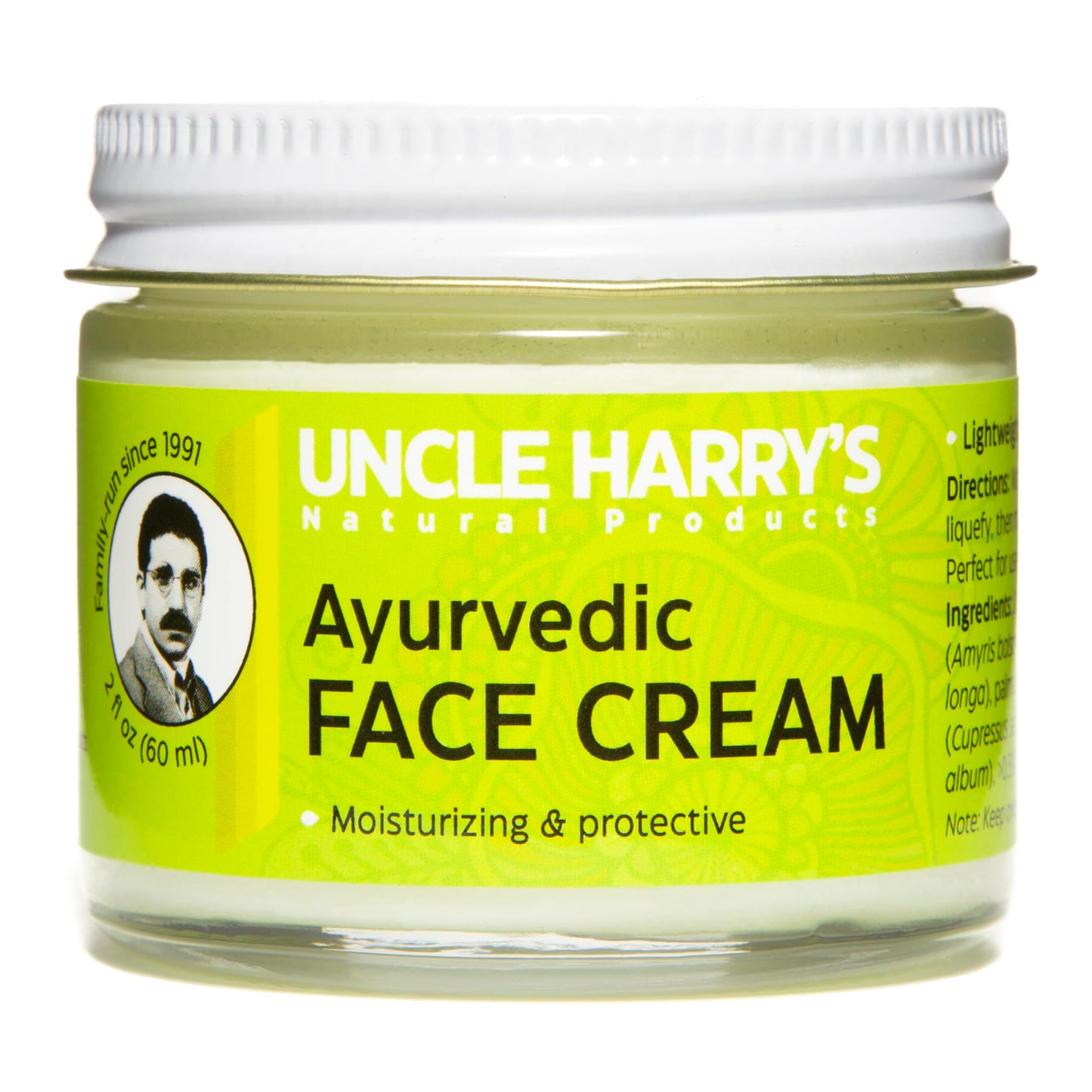 Uncle Harry's Natural Products Ayurvedic Face Cream with Jojoba Esters and Pure Essential Oils of Turmeric, Sandalwood, Palmarosa, and Cypress - Beauty & Personal Care Uncle Harry's Natural Products