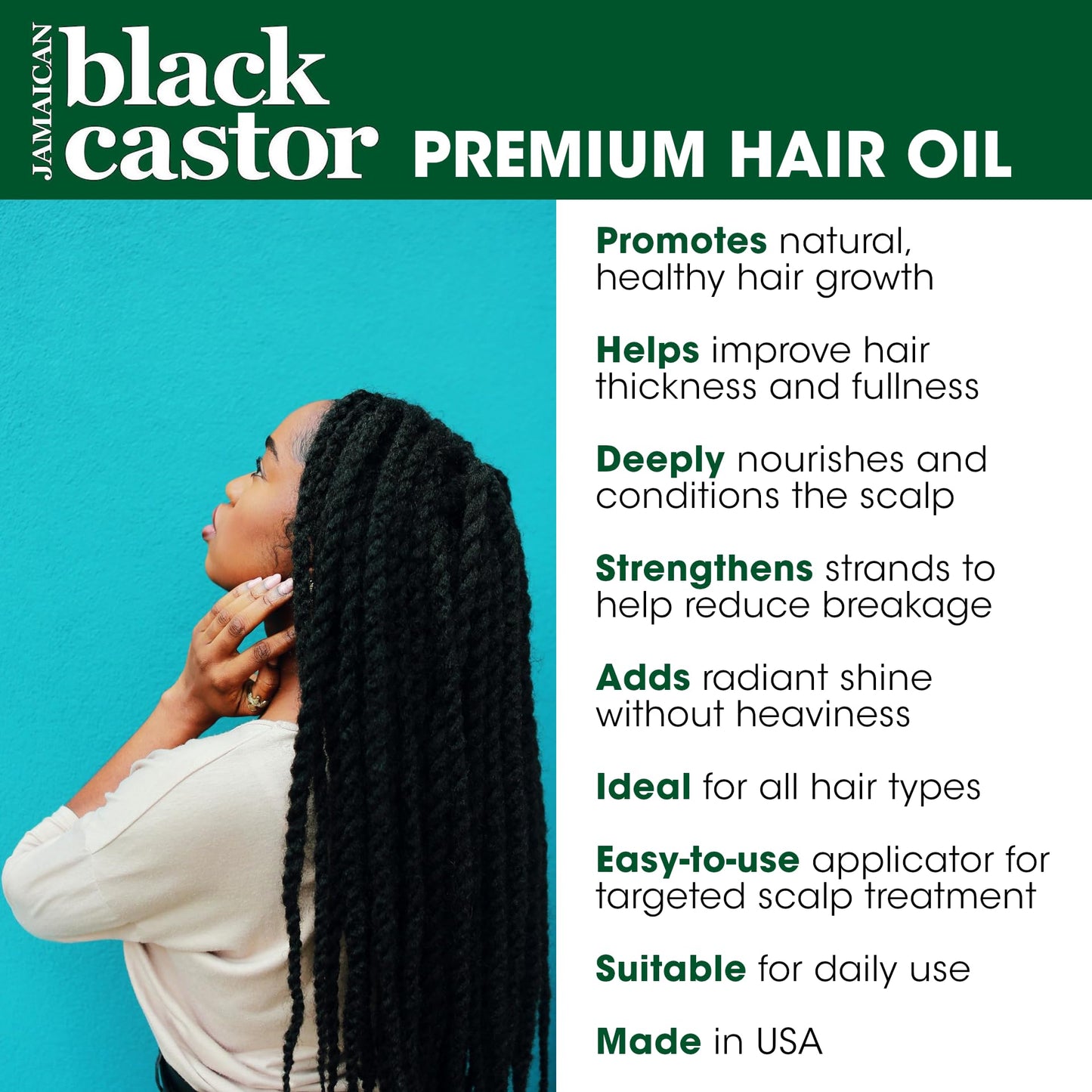 Difeel Jamaican Black Castor Premium Hair Oil 7.1 oz. - Thickening Jamaican Black Castor Oil for Hair Growth Beauty & Personal Care Difeel