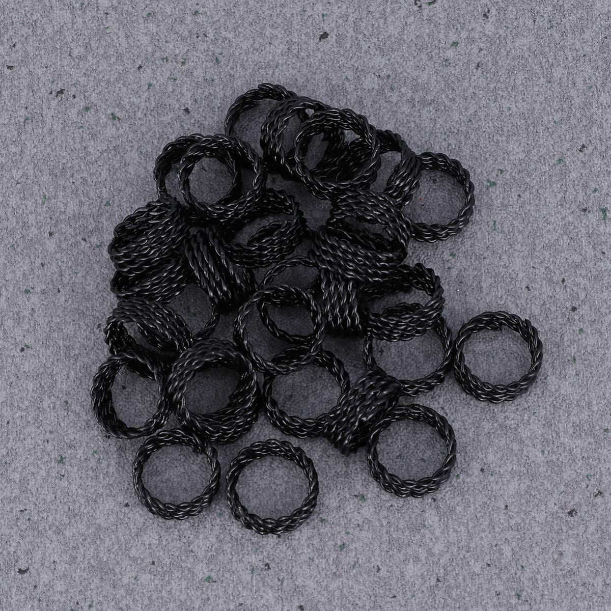 HEALLILY 30pcs Dreadlocks Beads Hair Braids Accessories Adjustable Crimp Rings for Hair Extension Secure Clip Cuffs for Braiding Easy to Put on and