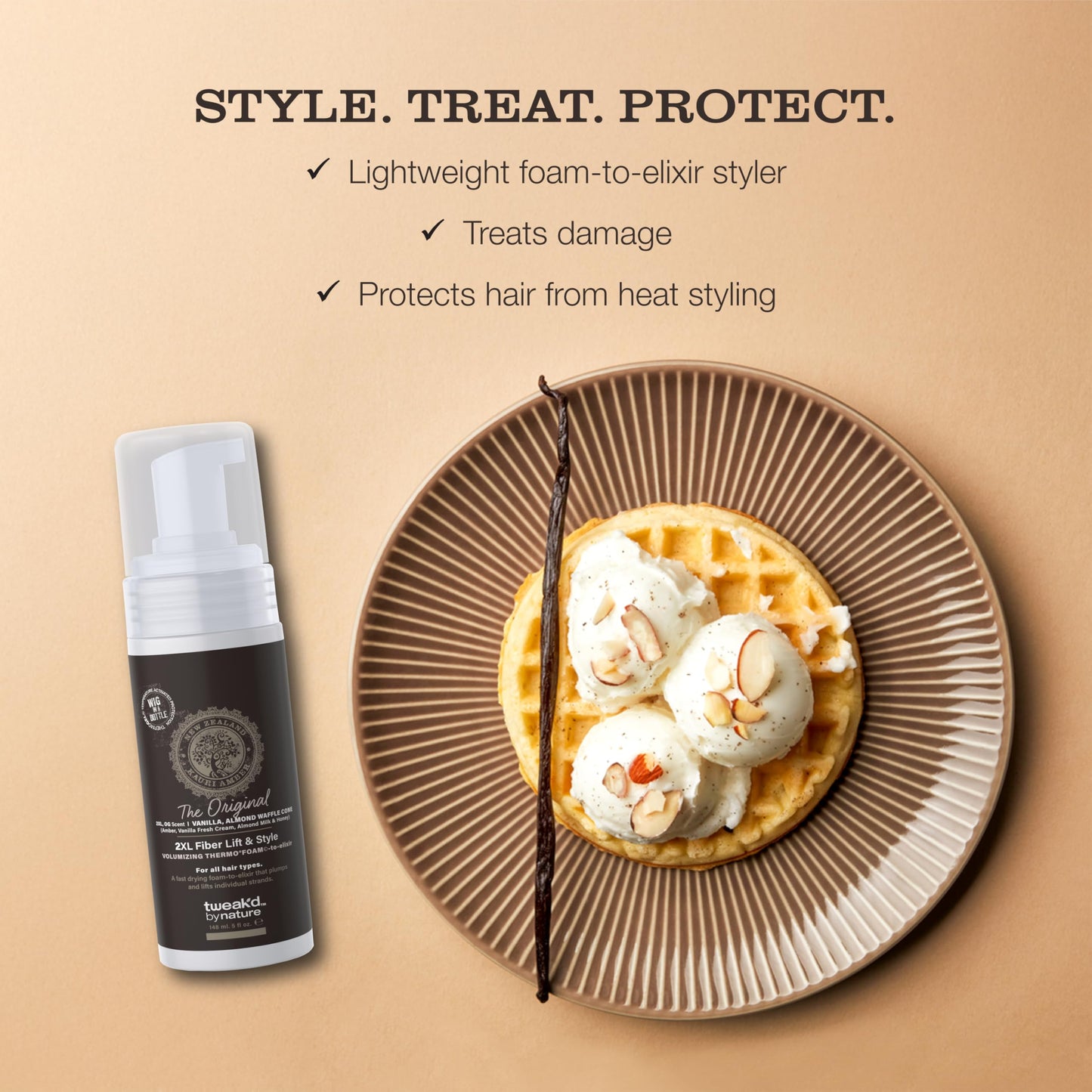 Tweak’d by Nature - 2XL Fiber Lift & Style Volumizing Foam, Hydrating (5oz) Beauty & Personal Care Tweak'd by Nature
