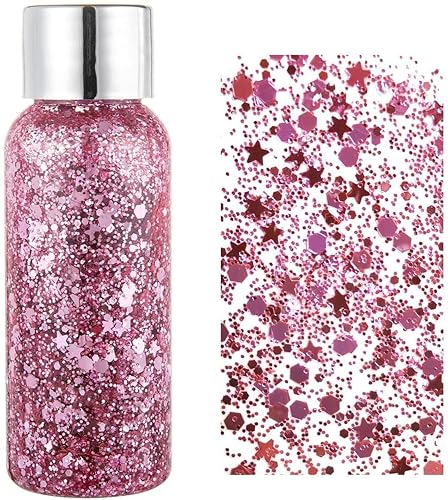 MAEPEOR Chunky Face Body Glitter Gel 19 Colors Mermaid Sequins Holographic Body Glitter Gel Long-Lasting Festival Makeup Glitter Paint for Face Body Beauty & Personal Care MAEPEOR