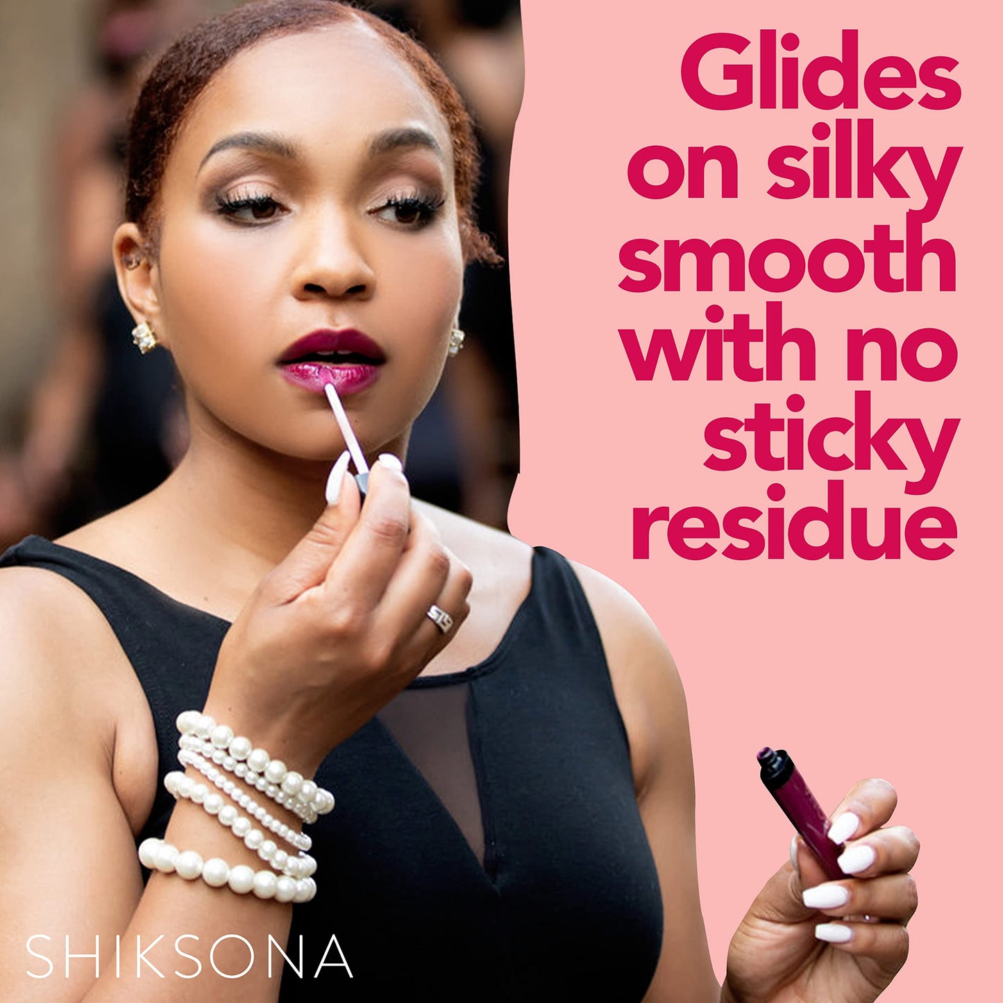 ShikSona High Shine Lip Gloss | Hydrating, Vegan, Non-Sticky Lipgloss in a Timeless, Universal Color | Sassy Stunner (Sheer Peach with Pink Shimmer) Beauty & Personal Care ShikSona