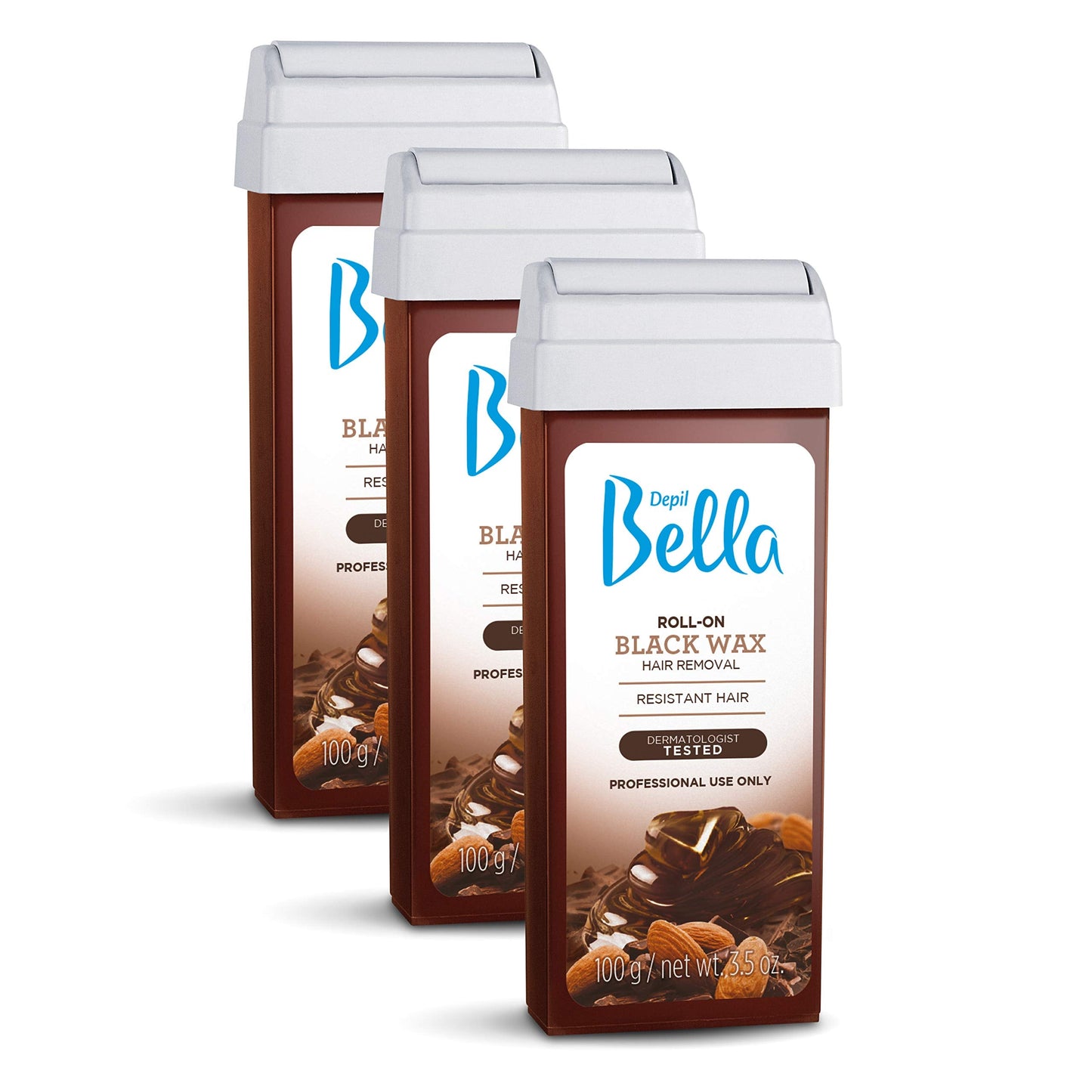 Depil Bella Roll On Wax Black Depilatory - Body Waxing, Hair Removal Wax-Cartridge - For Men and Women - Home Self Waxing - Sensitive Skin Beauty and Personal Care DEPIL BELLA