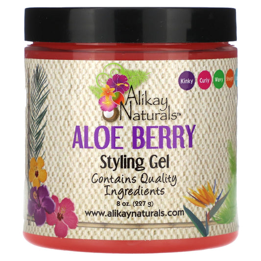 Alikay Naturals Aloe Berry Style Gel Gel for Men & Woman with Organic Aloe Vera & infused Aloe Berries 8 Ounce Beauty & Personal Care Alikay Naturals