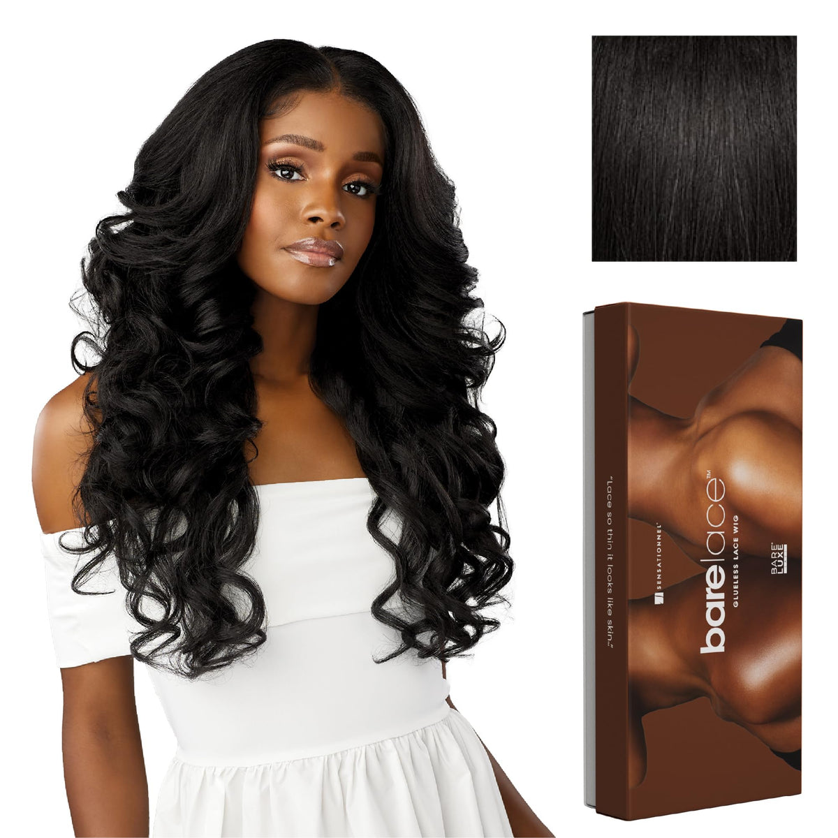 Sensationnel Bare Lace 13x6 Wig-Unit 15, 1B OFFBLACK
