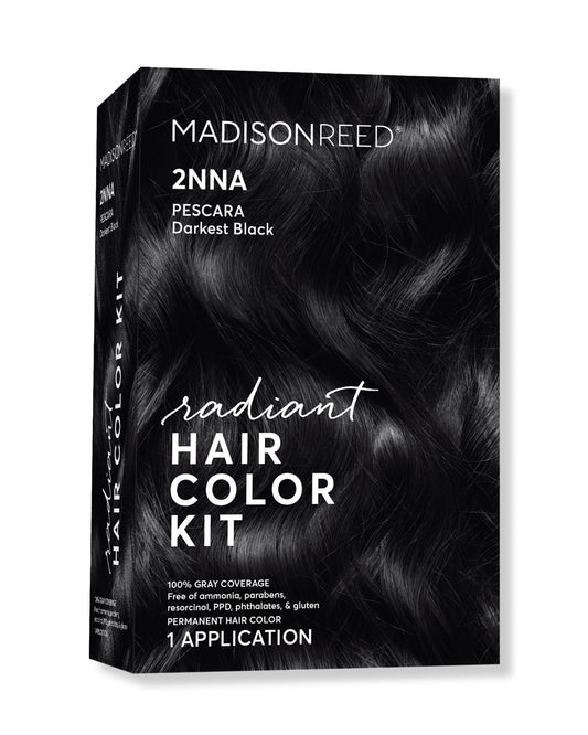 Madison Reed Radiant Hair Color Kit - 2NNA Darkest Cool Black with Ash Undertones (Pescara Black), Dimensional Gray Hair Blending Permanent Hair Dye Beauty & Personal Care Madison Reed