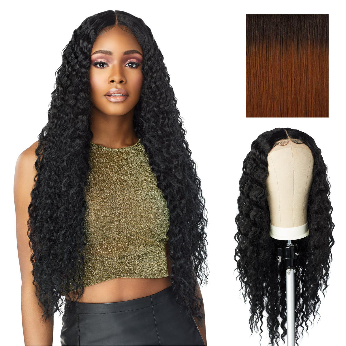 Sensationnel Butta LaceWig-Unit 3, T4/COPPER