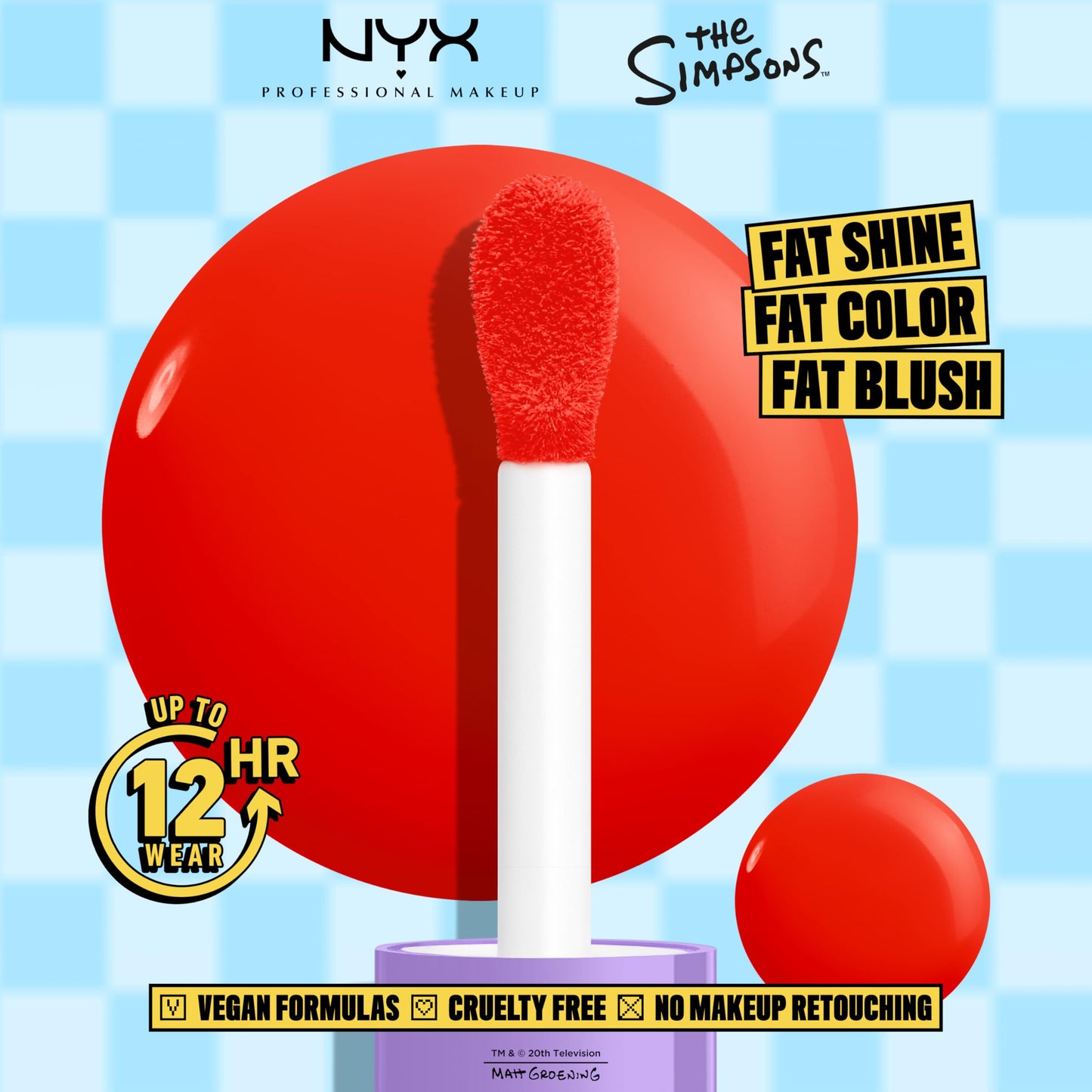NYX PROFESSIONAL MAKEUP Saucy Sisters' Fat Cheeks Blush, Juicy Liquid Blush For A Radiant Pop of Color, The Simpsons Collaboration, Vegan Beauty & Personal Care NYX PROFESSIONAL MAKEUP