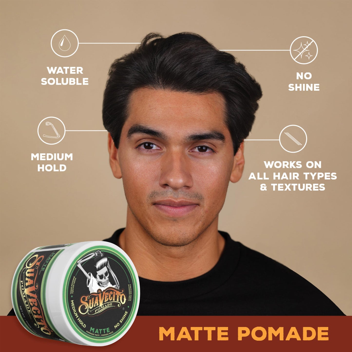 Suavecito Hair & Body Essentials Bundle: Matte Hair Styling Pomade, Moisturizing Body Soap, Hydrating Shampoo & Nourishing Conditioner… Beauty & Personal Care Suavecito