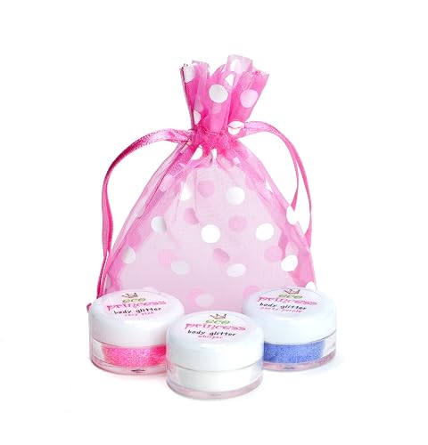 Ecoprincess Body Glitter Set, 3 Colors - Rosy Pink/Party Purple/White Sparkly Beauty & Personal Care Ecoprincess