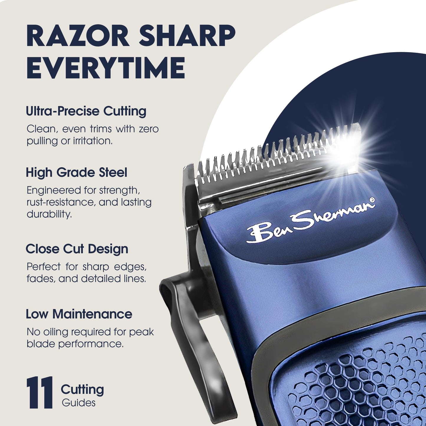 Ben Sherman Beard Trimmer for Men - All-in-One Professional Hair Clippers & Groomer for Beard, Hair & Body Beauty and Personal Care Ben Sherman