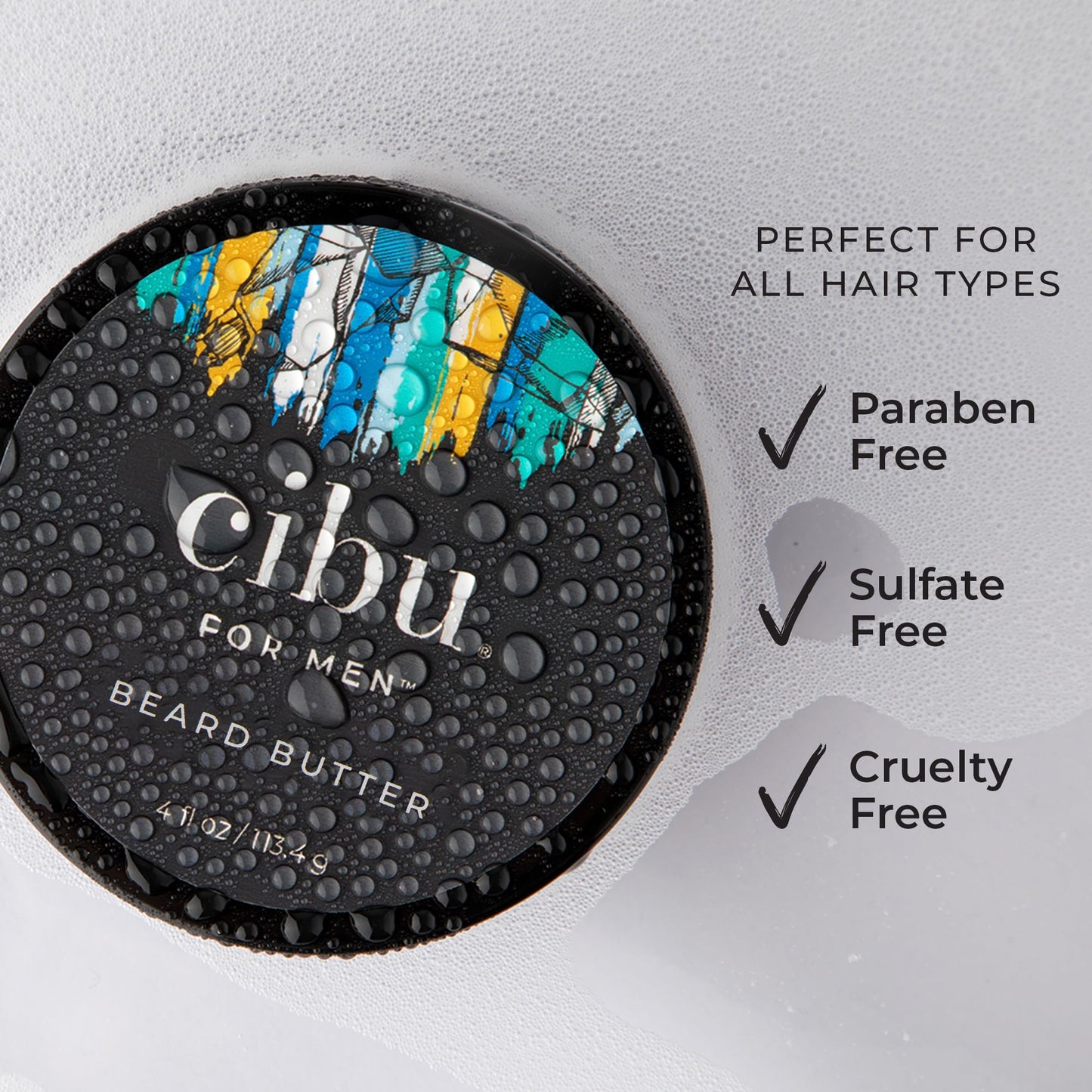 CIBU for Men Beard Butter 4oz - Hydrating Beard Moisturizer for Men to Tame Flyaways and Coarse Hair - Beard Softener with Aloe, Shea Butter Beauty and Personal Care CIBU