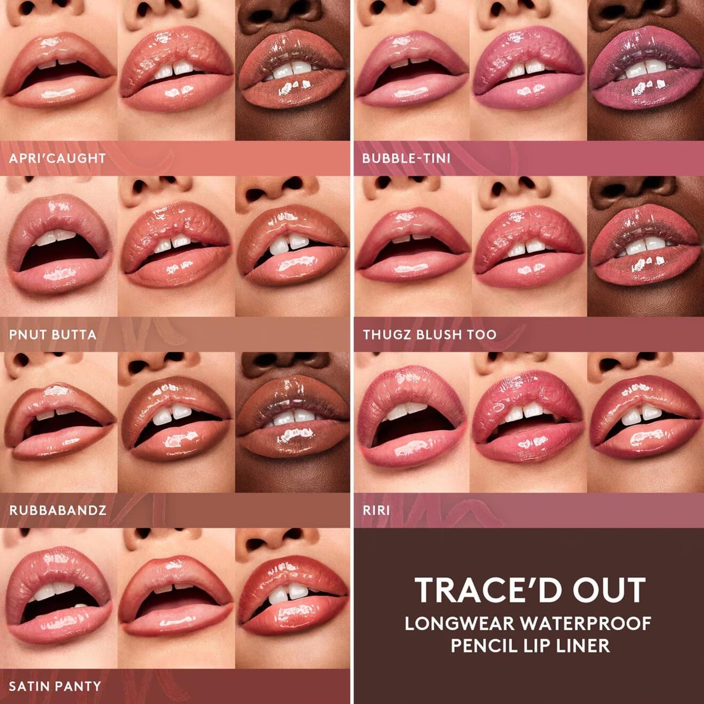 Fenty Trace'd Out Pencil Lip Liner, 0.04 oz, Velvet-Matte Finish, 8-Hour Wear (I WOODN'T 07, .04) Beauty & Personal Care FENTY BEAUTY