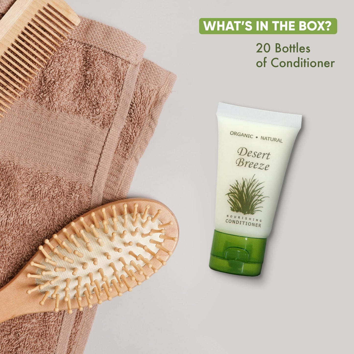 Travel Size Hotel Conditioner 20 Count 1 oz Bottles Guest Amenities for Vacation Rentals and Short Term Rentals Paraben Free Green Tea Lemongrass Beauty & Personal Care Desert Breeze