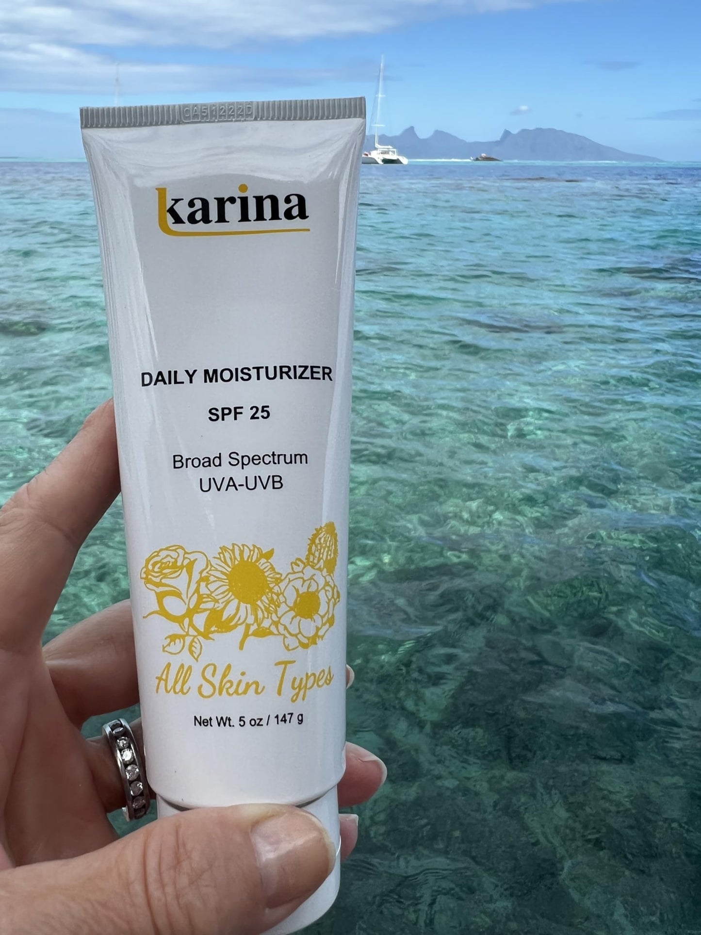 Karina Daily Moisturizer SPF 25, 5 fl oz (147 ml) - Broad Spectrum UVA/UVB, Peptides & Antioxidants, All Skin Types Beauty & Personal Care Karina