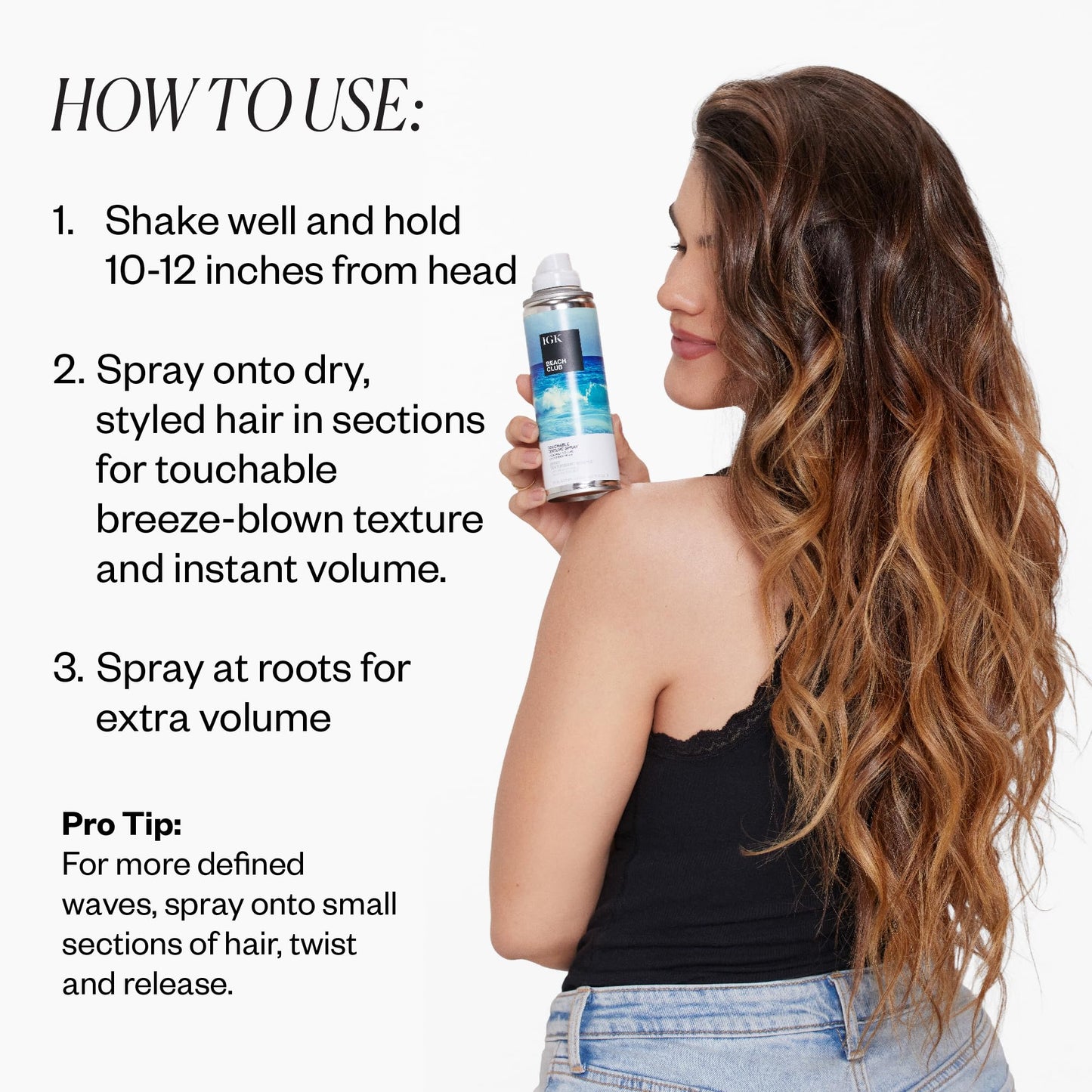 IGK BEACH CLUB Volumizing Texture Spray, volumizing hair products, hair spray flexible hold, beach waves spray, beach wave spray for hair, 5 Oz Beauty & Personal Care IGK